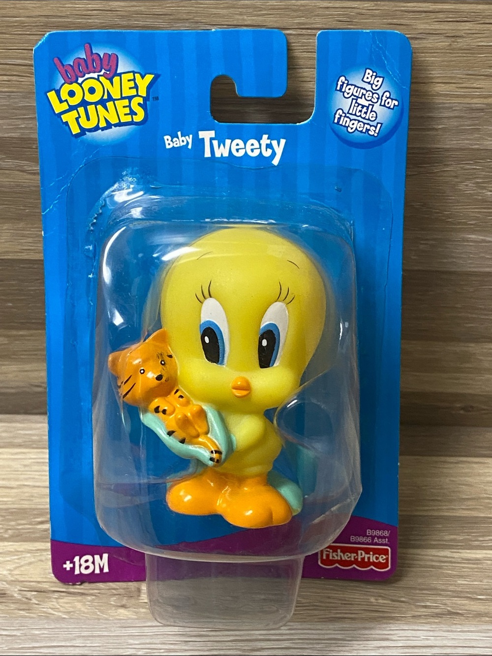 Fisher-Price Yellow Baby Tweety Figure with Orange Feet and Blue Eye Accents